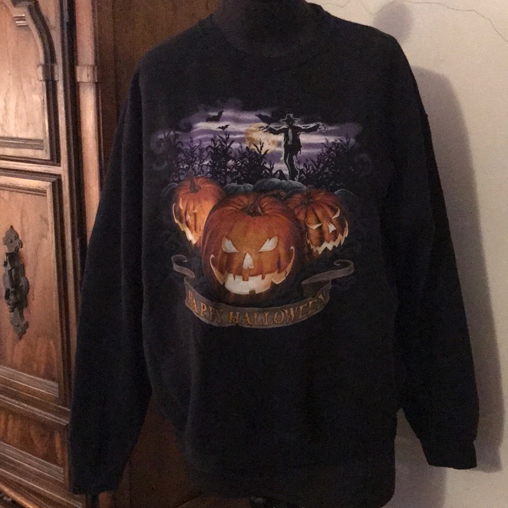Jerzees Haunted Scarecrow Halloween Crewneck